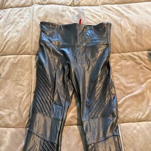 SPANX Black Faux Leather Leggings